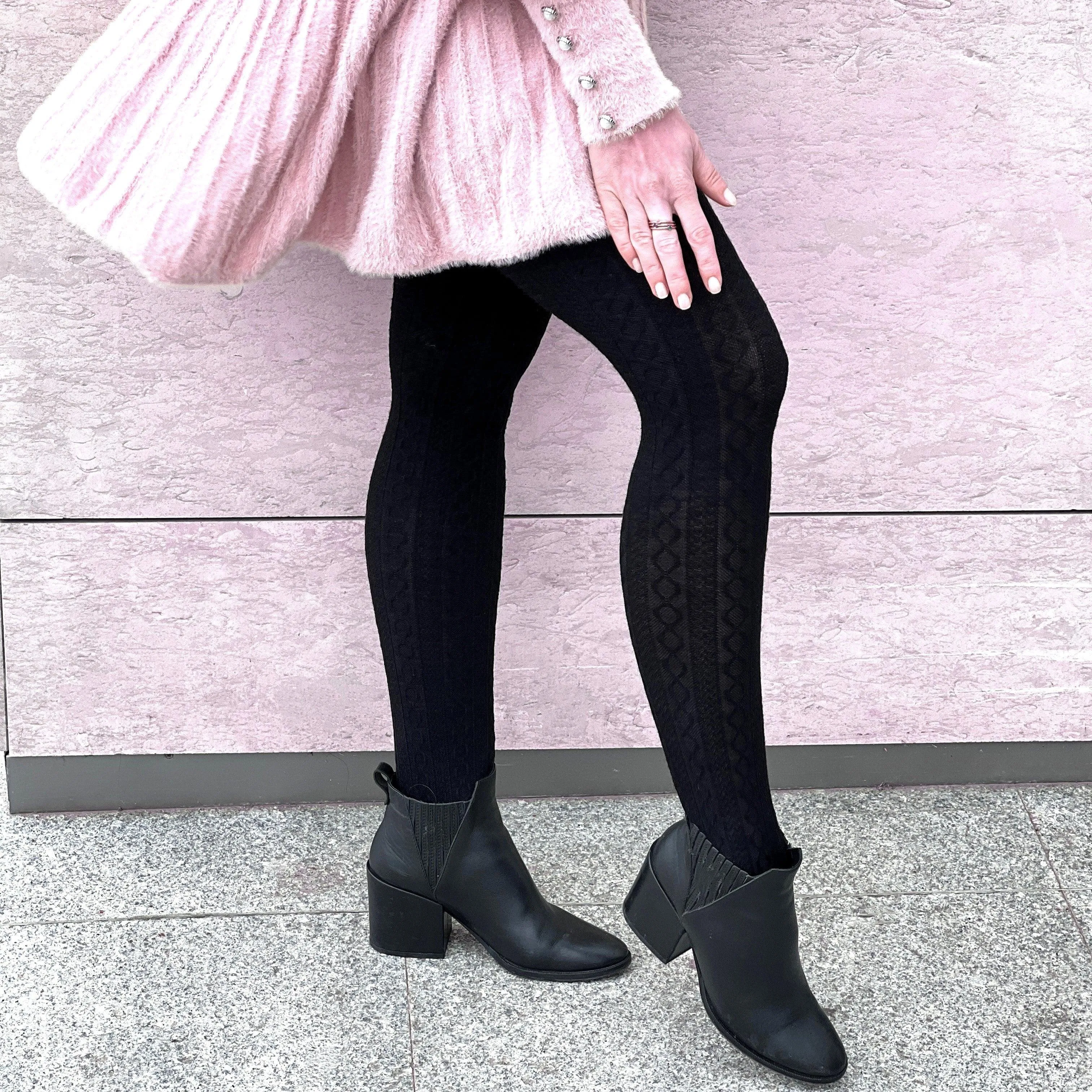 Grannies Merino Wool Tights - Black