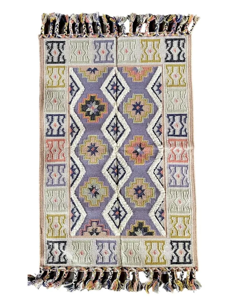 Hand Knotted Wool & Cotton  RUG 11