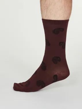 Homer Socks - Burgundy