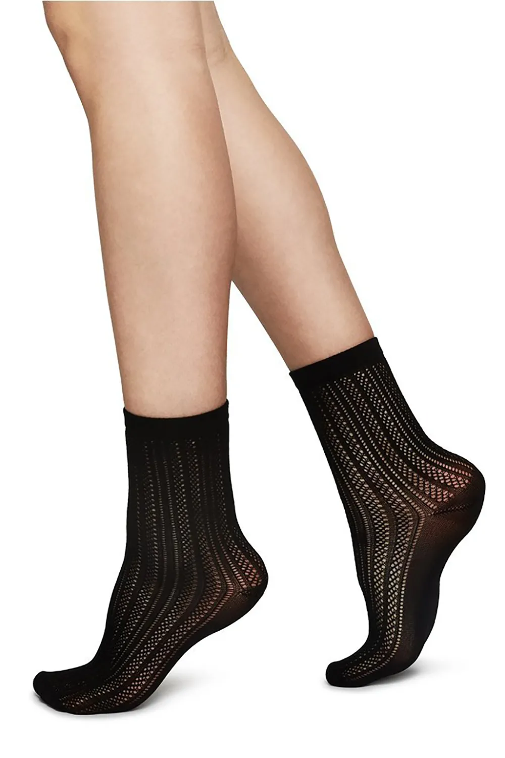 klara knit socks black