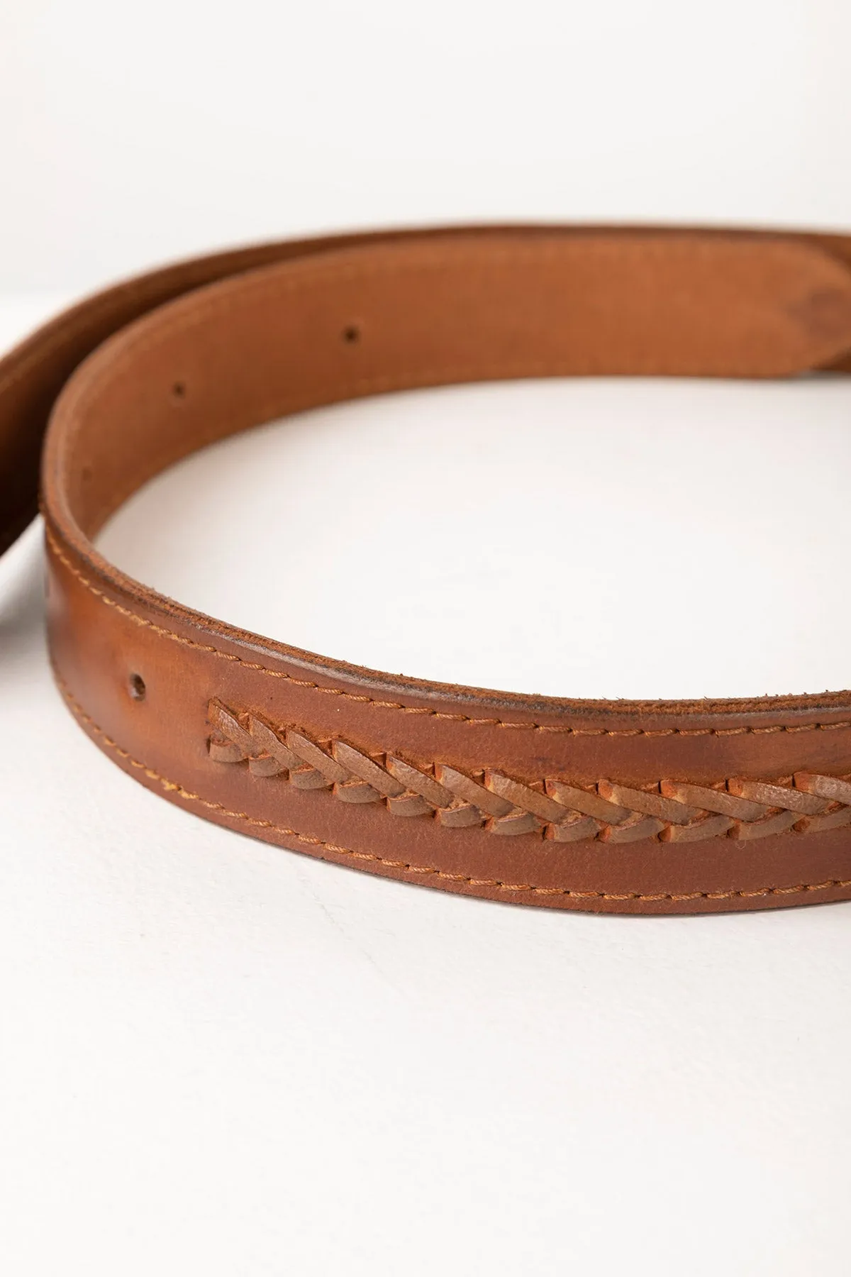 Ladies Plaited Leather Belt