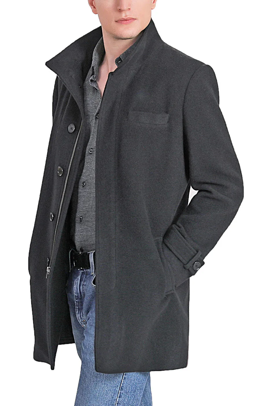 Landing Leathers Men Owen Wool Blend Car Coat