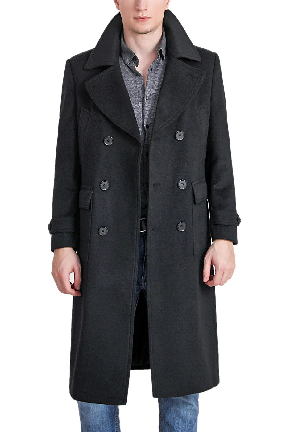 Landing Leathers Men Peter Wool Blend Long Walker Coat