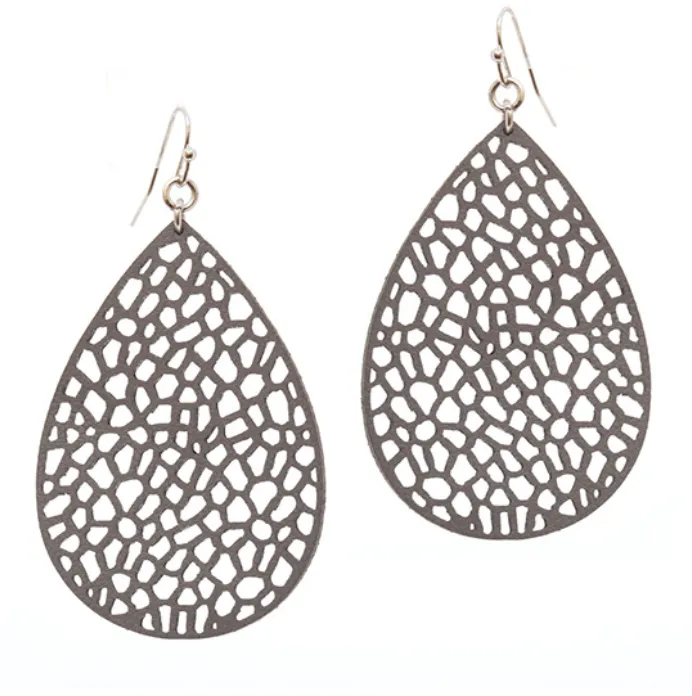 Leather Filigree Earring