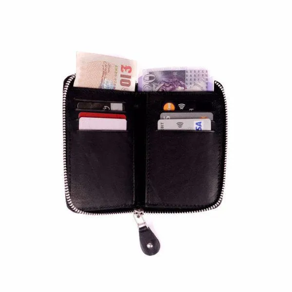 Leather Zip-up Wallet