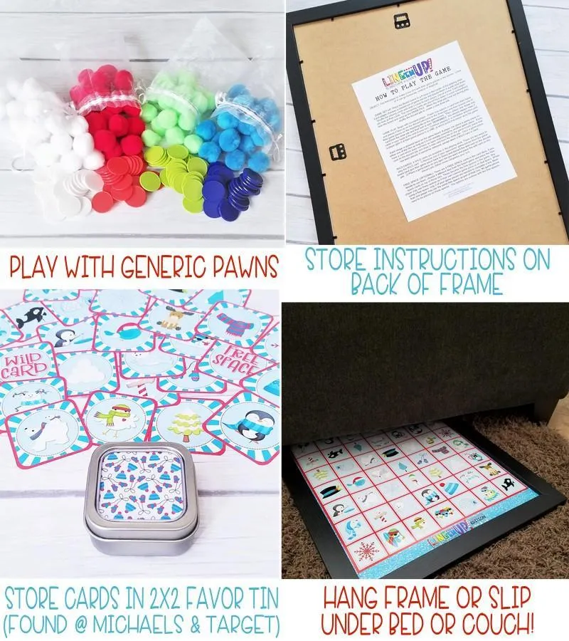 LINE 'Em UP! {WINTER} PRINTABLE Game