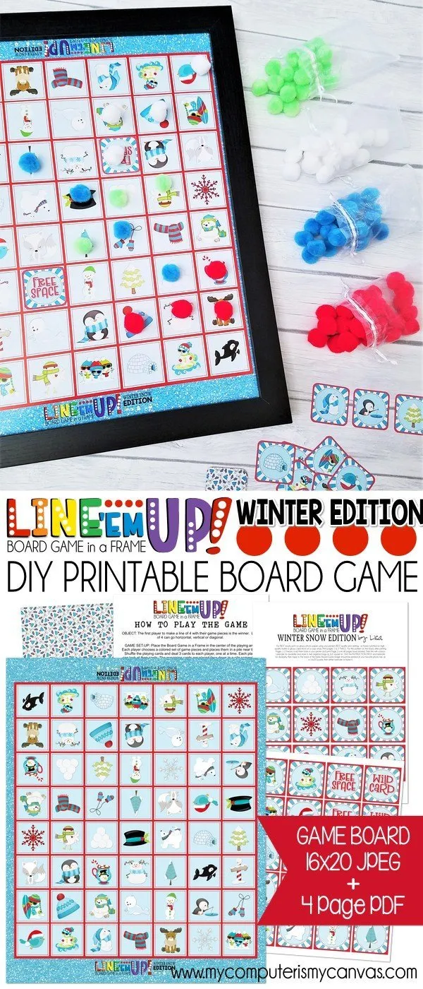 LINE 'Em UP! {WINTER} PRINTABLE Game