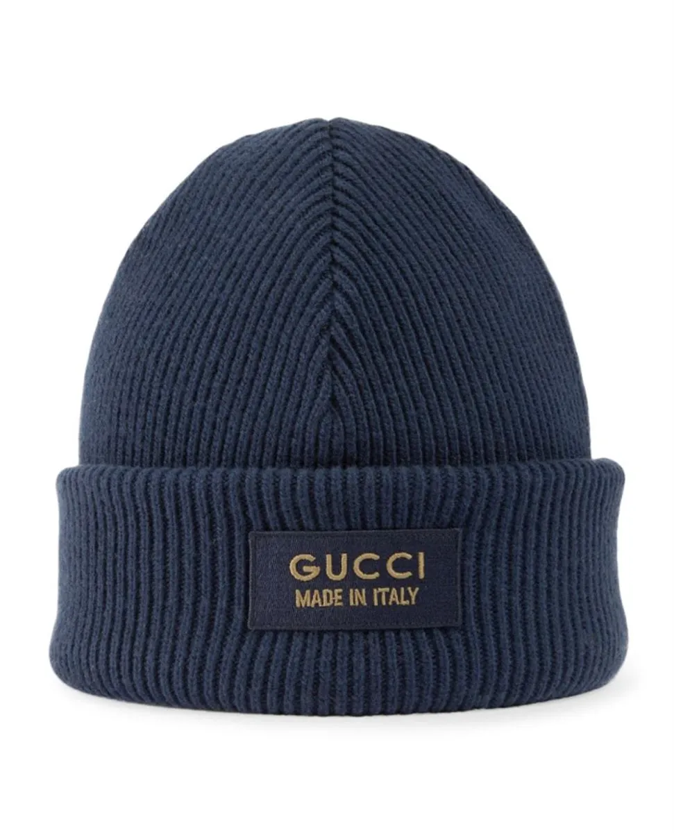 LOGO-PATCH WOOL BEANIE