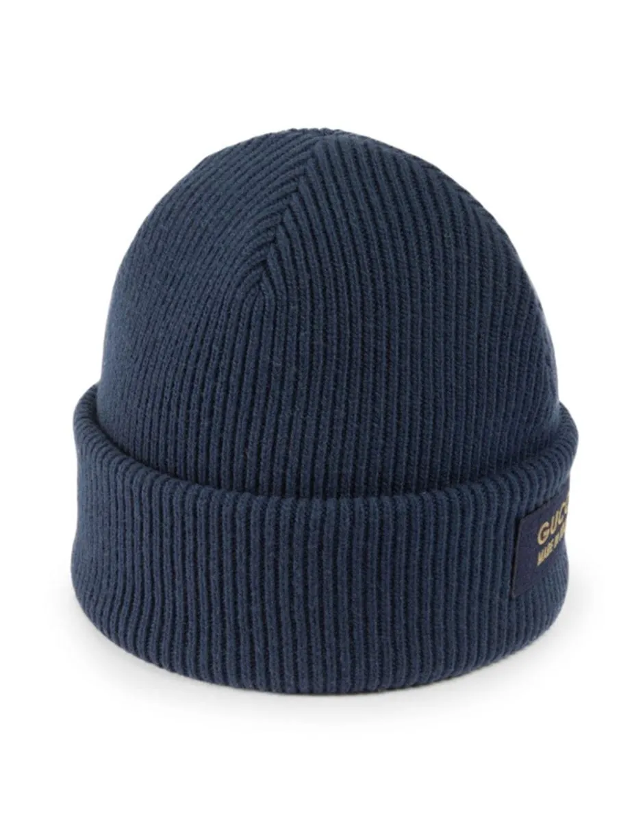 LOGO-PATCH WOOL BEANIE