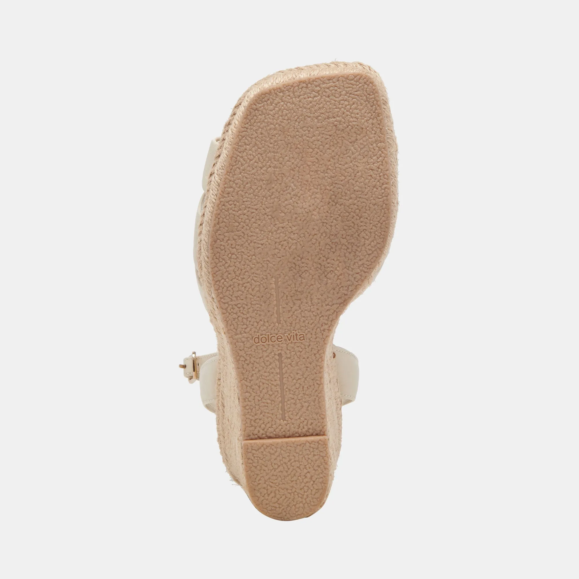 Ivory Leather Maze Wedges for Women