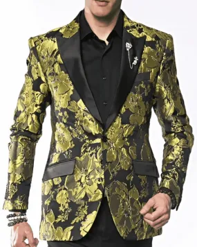 Men's Fashion Blazer and Sport Coat Flower17 Green