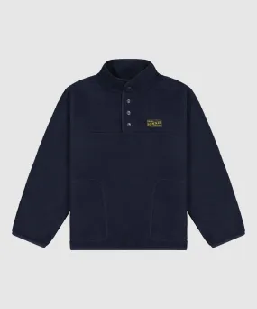 Fleece Quarter Dome Jacket in Deep Blue - Monty