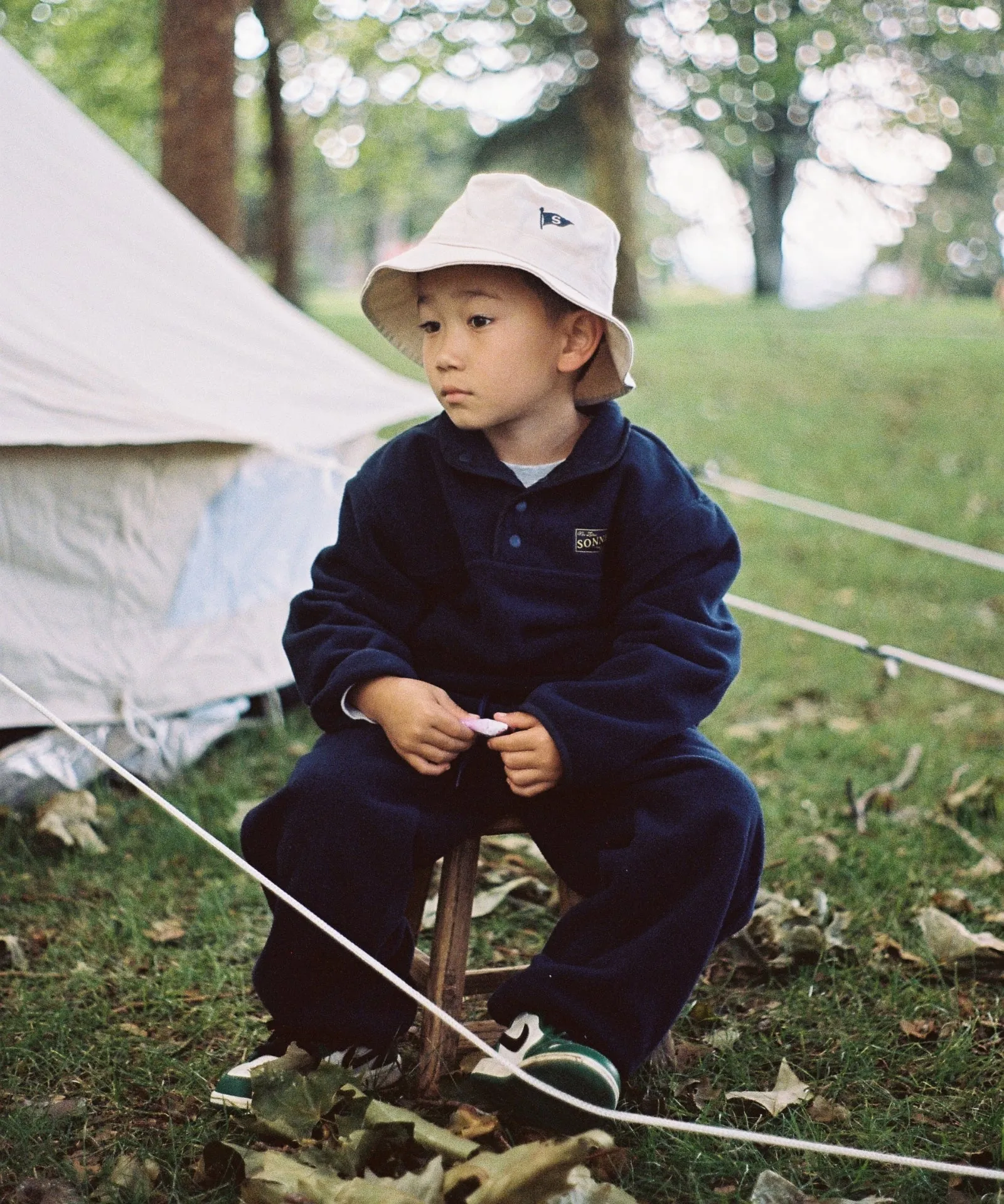 Fleece Quarter Dome Jacket in Deep Blue - Monty