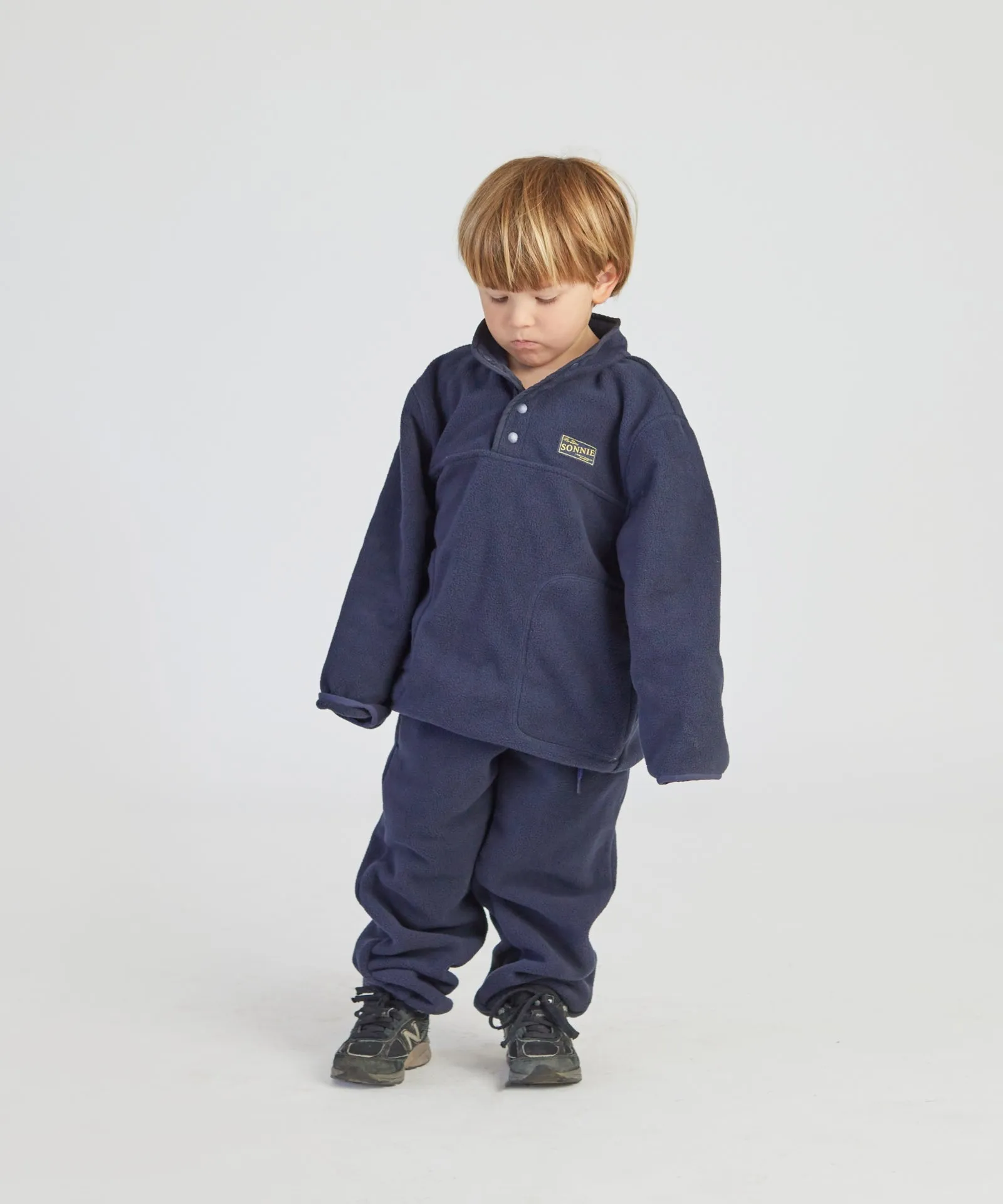 Fleece Quarter Dome Jacket in Deep Blue - Monty