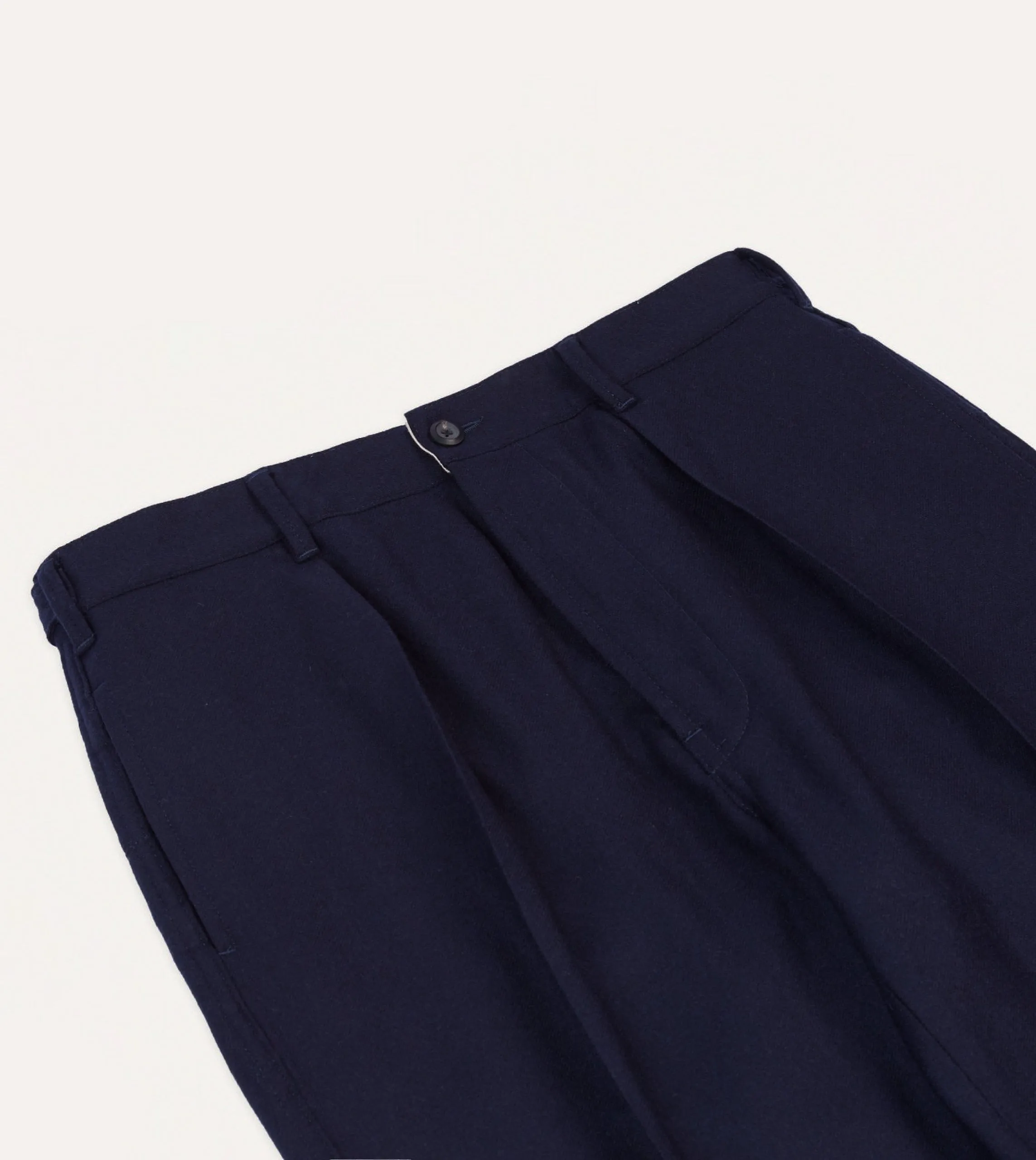 Navy Merino Wool Games Trouser