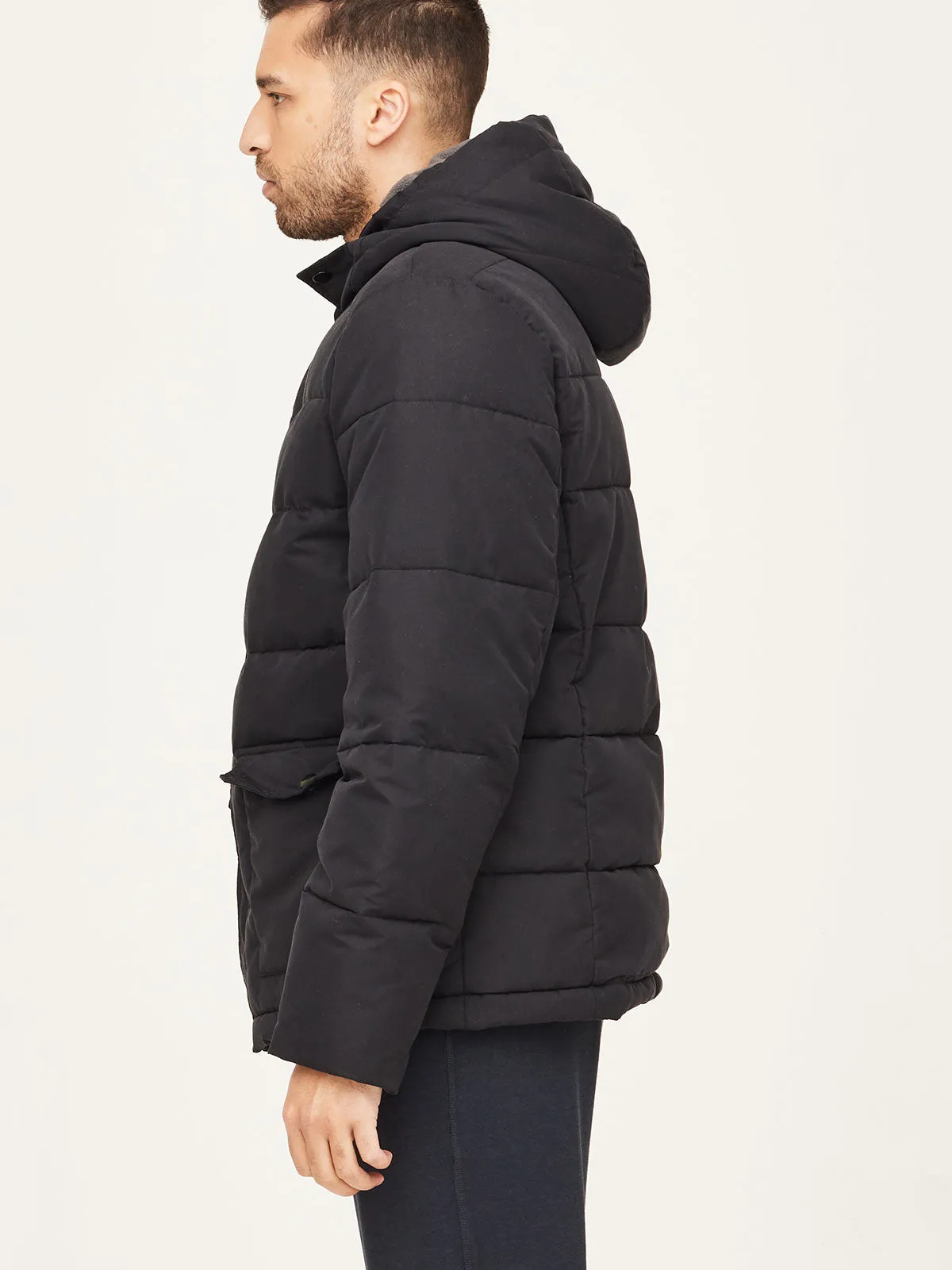 Black Nuttery Mens Short Puffer Coat - Stylish and Warm