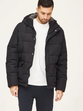 Black Nuttery Mens Short Puffer Coat - Stylish and Warm