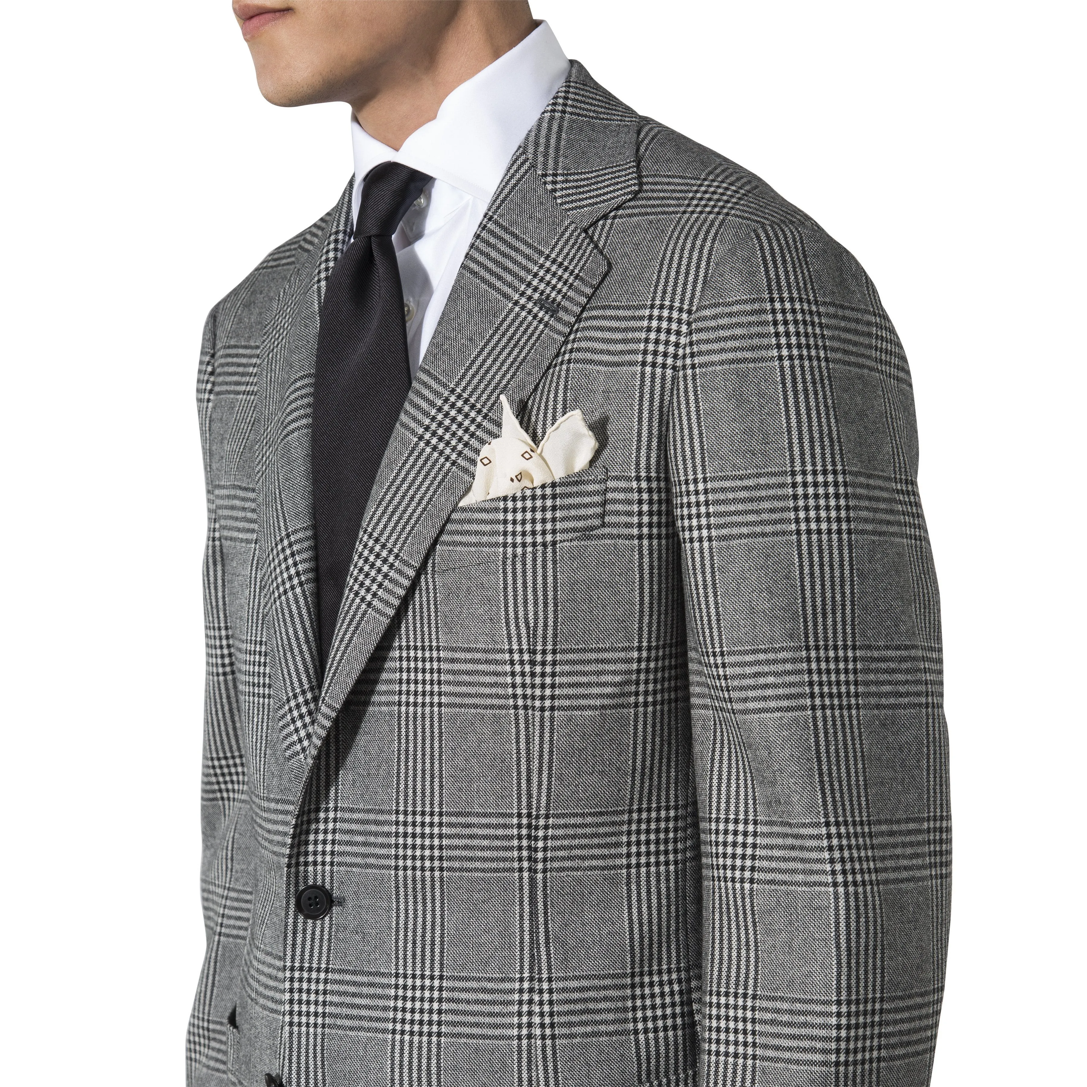 Prince Of Wales Check Model 3 Sport Coat