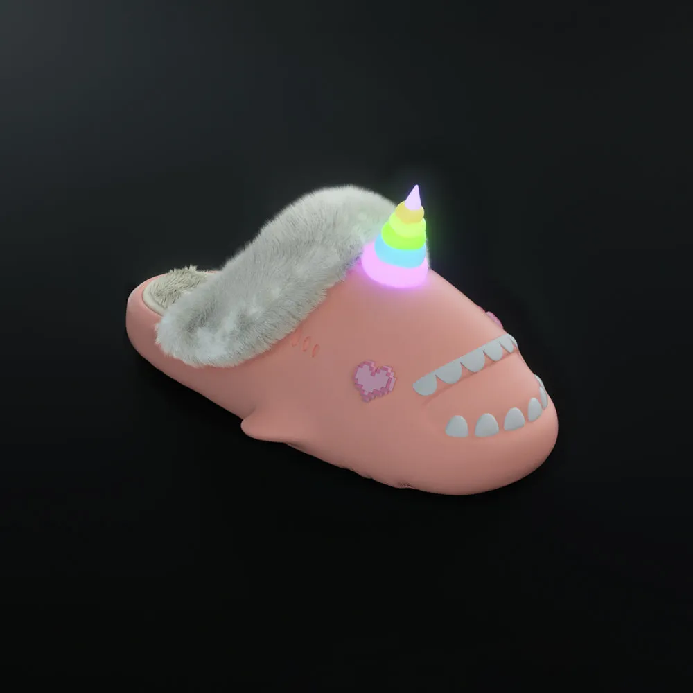 Sharkicks Pro - Winter Unicorn Pixel Heart Eyes Heel-open