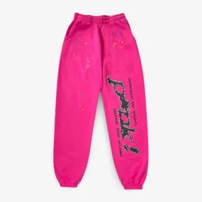 Sp5der 'P*NK V1' Sweatpants Pink SS21