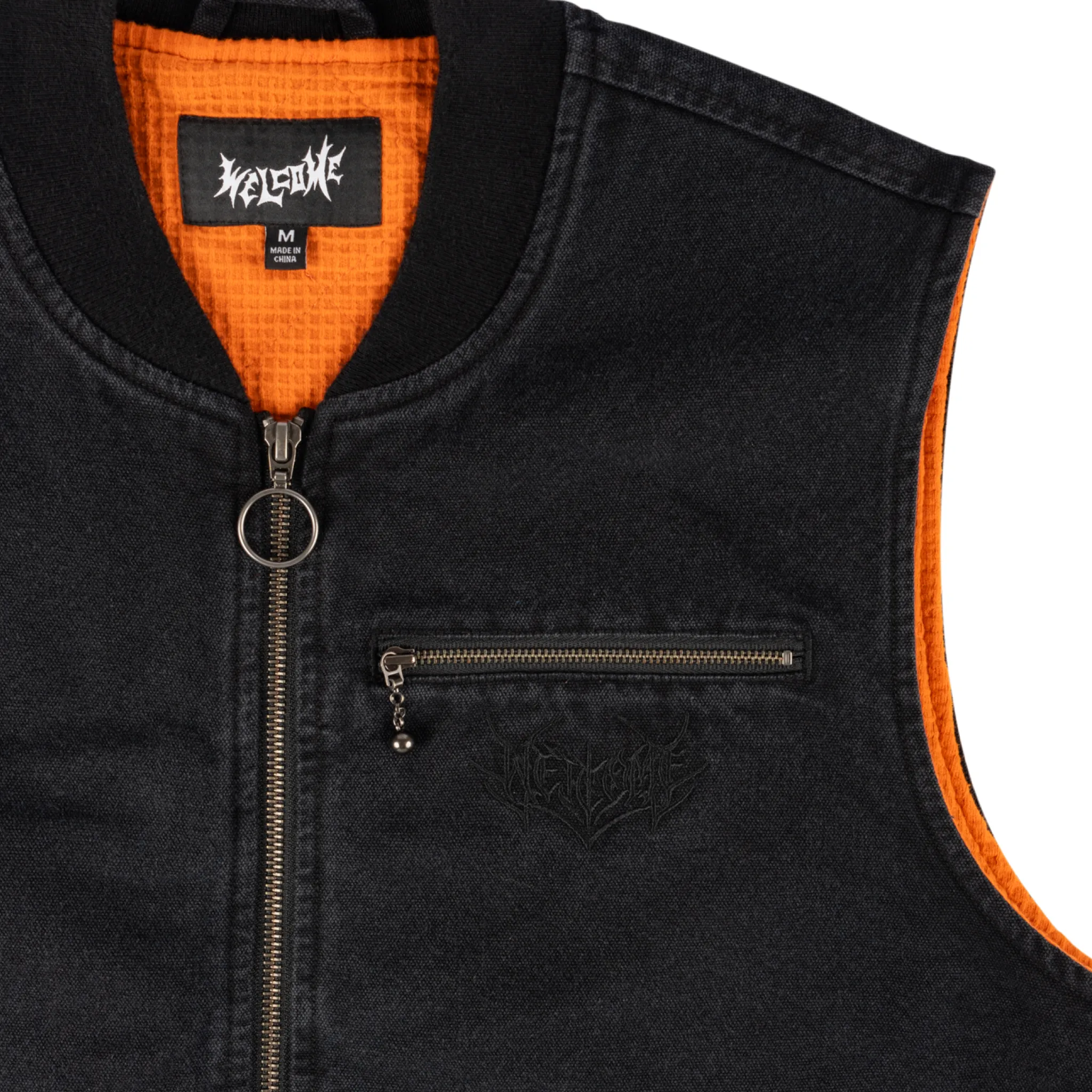 Splinter Enzyme-Washed Canvas Zip Vest