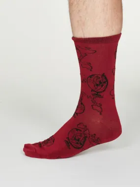 Thaddens Socks - Cranberry