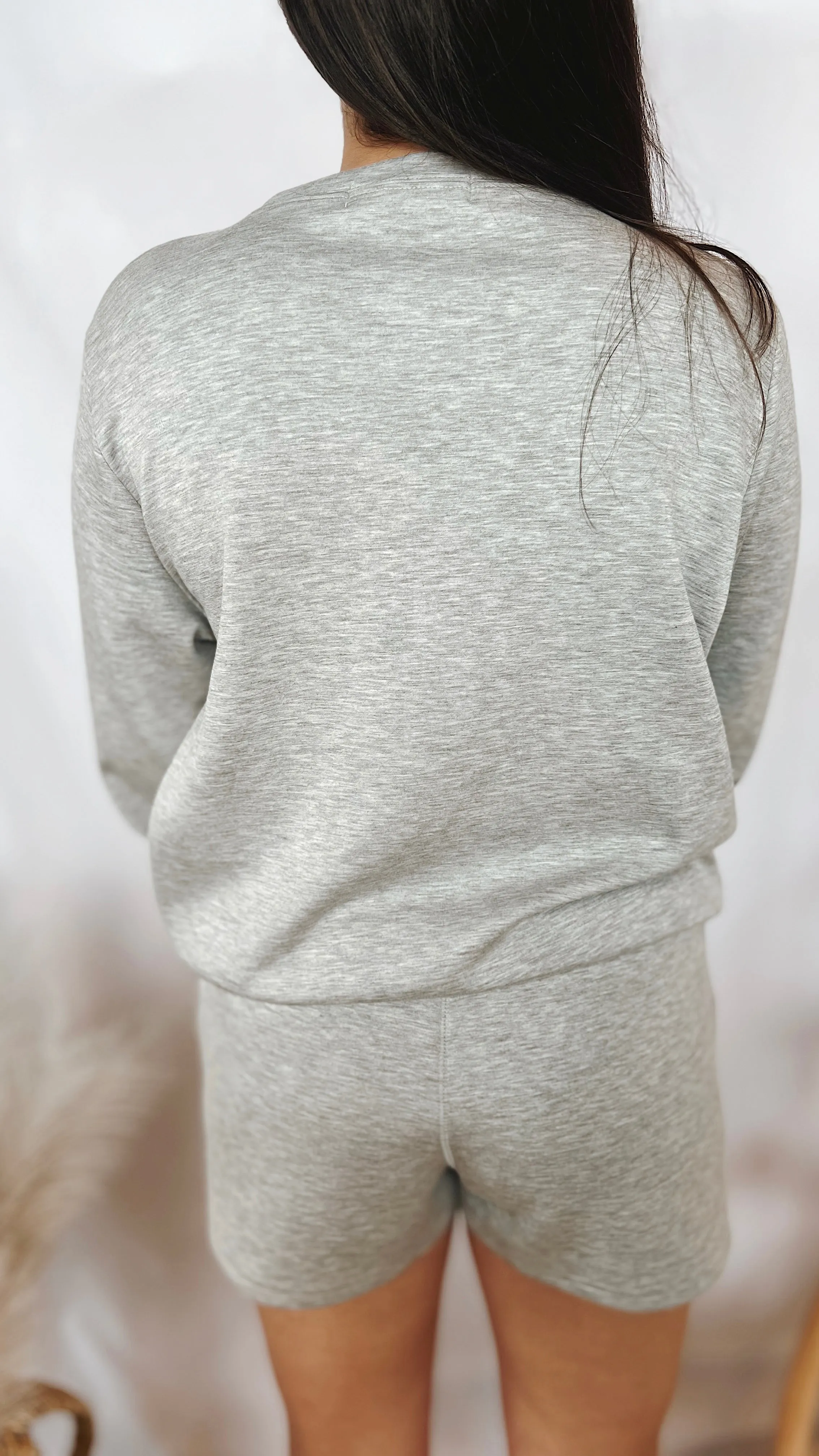 The Heather Grey Fleece Crewneck