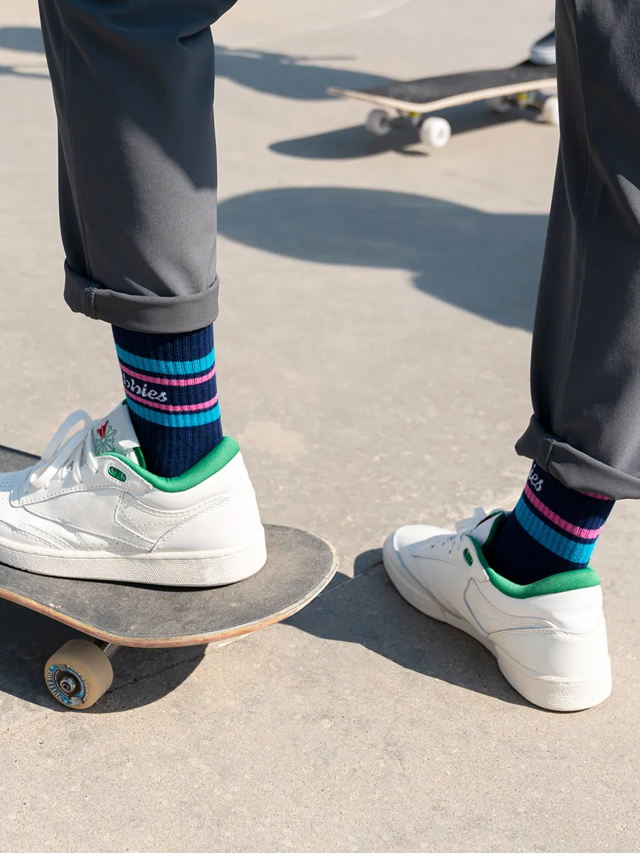 The Navy Colorblock Socks