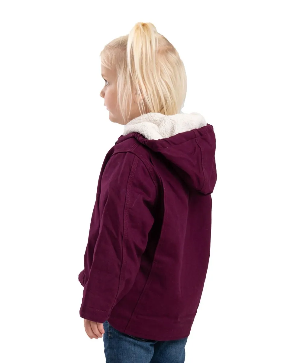 Toddler Girls' Sherpa-Lined Softstone Hooded Coat