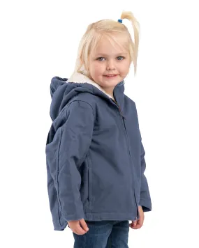 Toddler Girls' Sherpa-Lined Softstone Hooded Coat