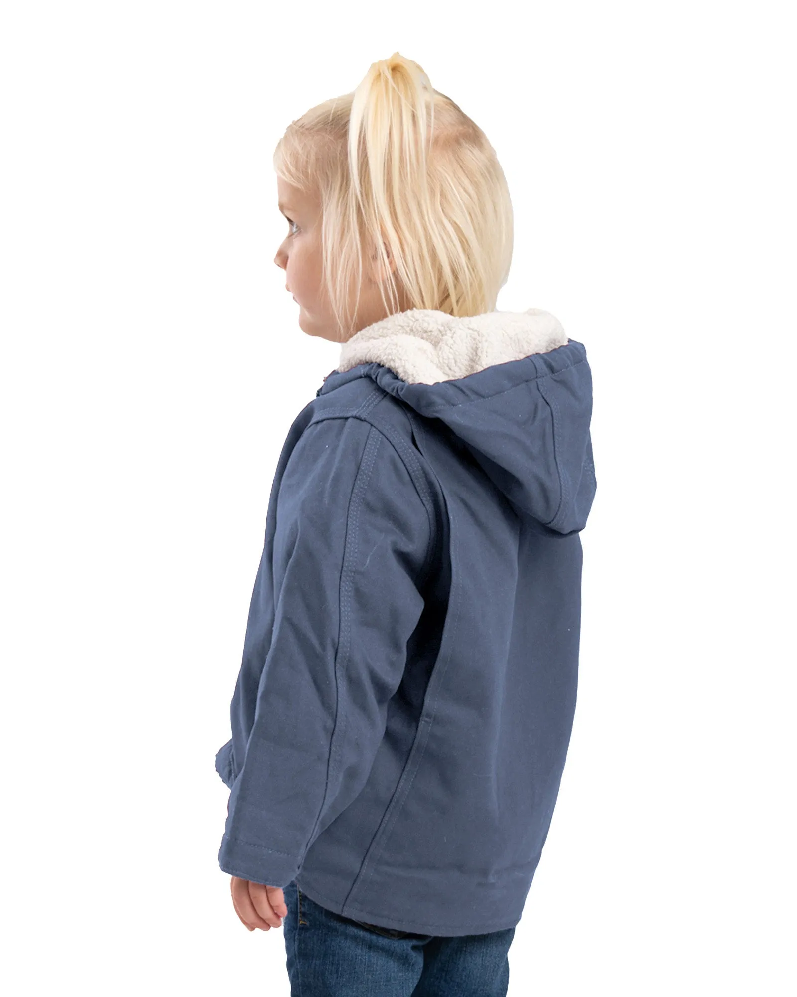 Toddler Girls' Sherpa-Lined Softstone Hooded Coat