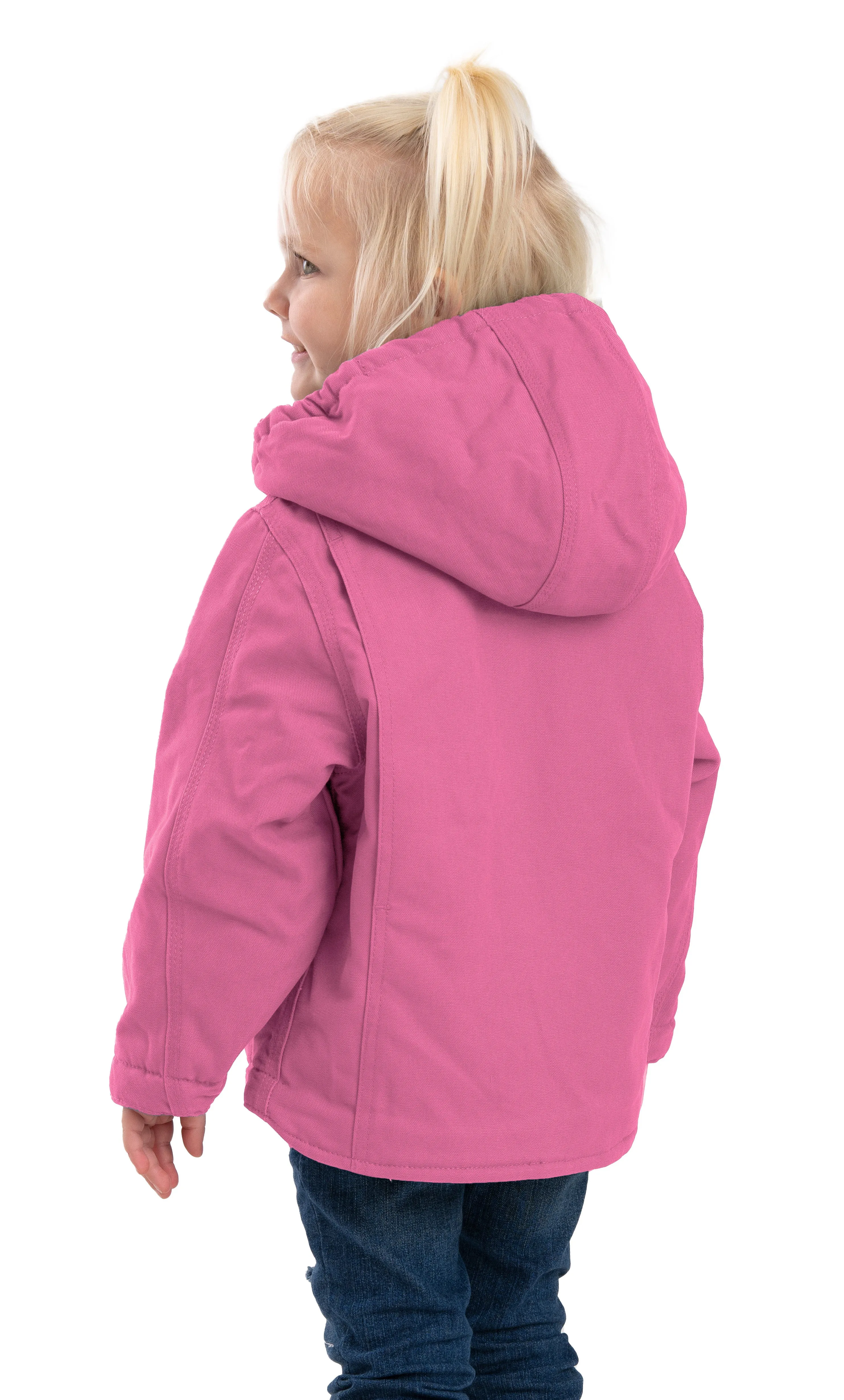 Toddler Girls' Sherpa-Lined Softstone Hooded Coat