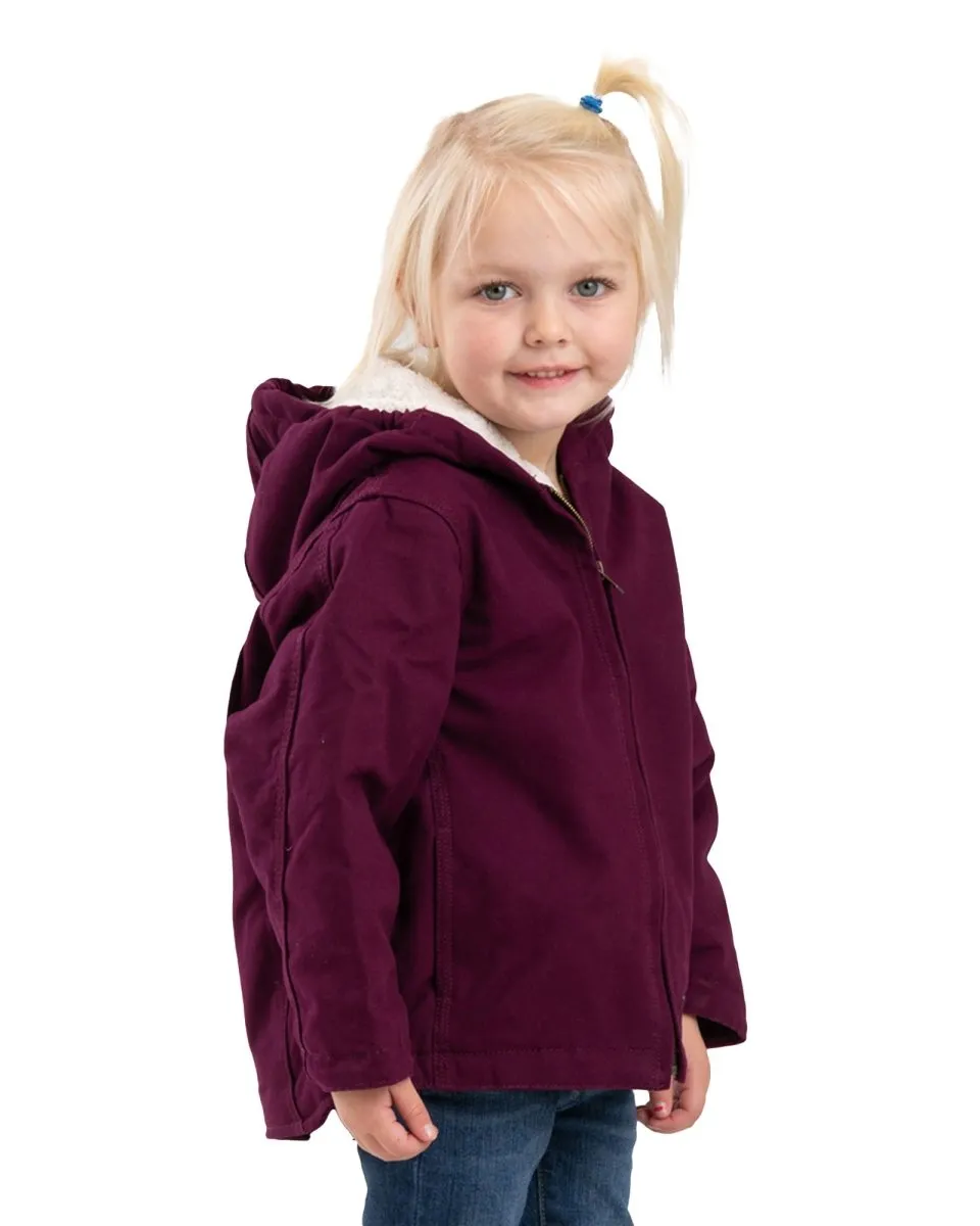 Toddler Girls' Sherpa-Lined Softstone Hooded Coat