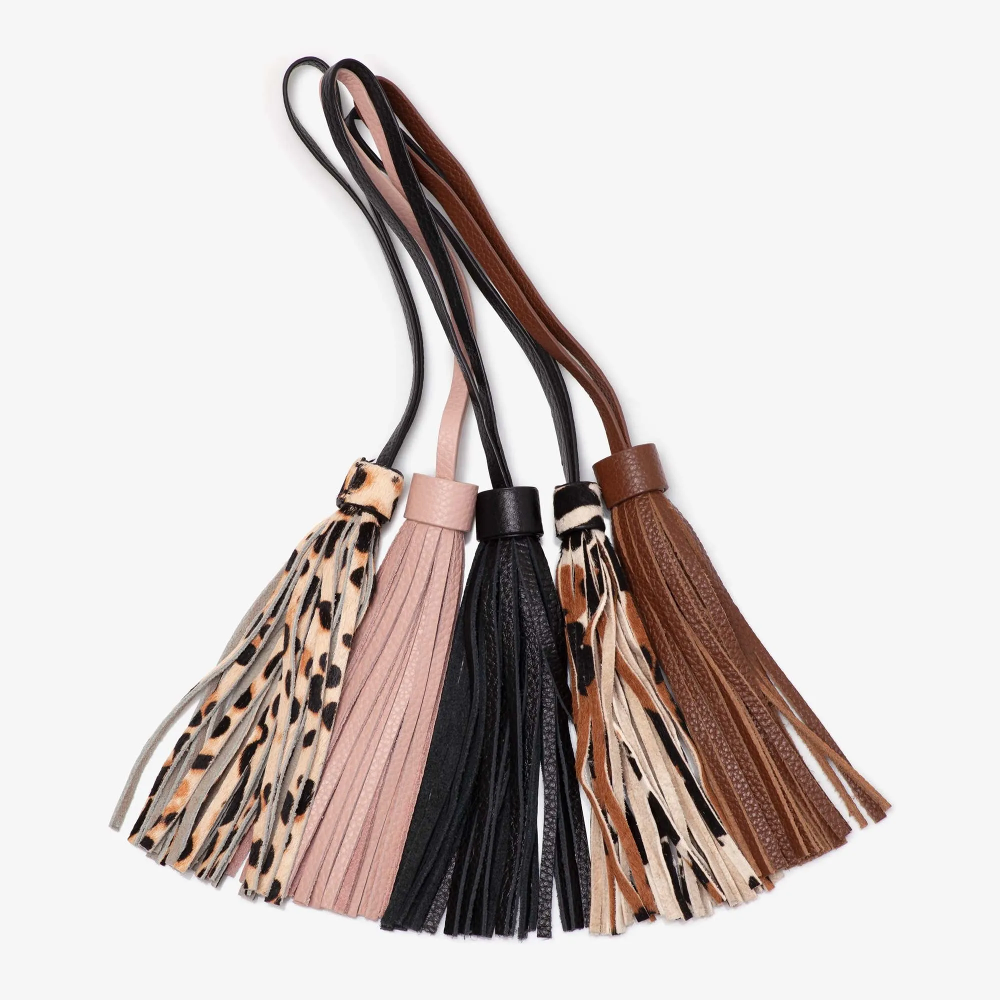 VANCHI Leather Bag Tassel