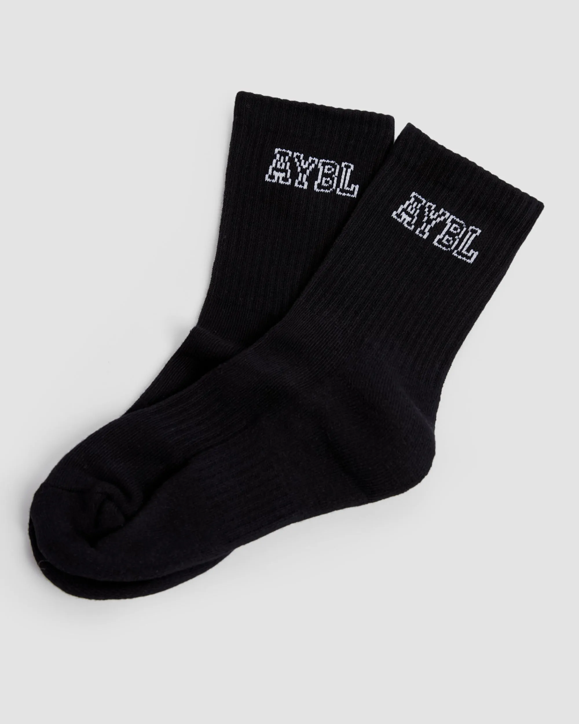 Varsity Crew Socks - Black