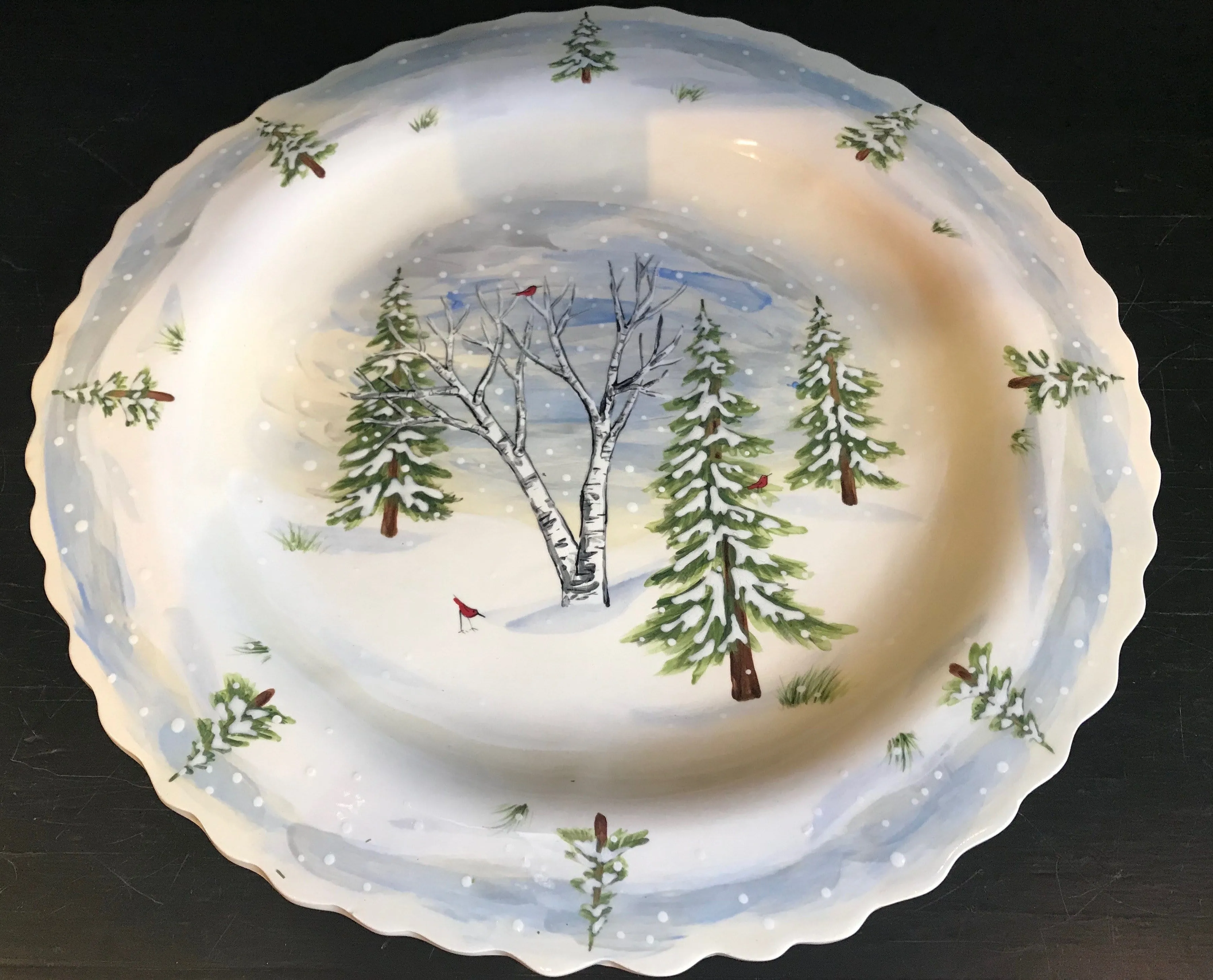 Winter Pine Large Platter