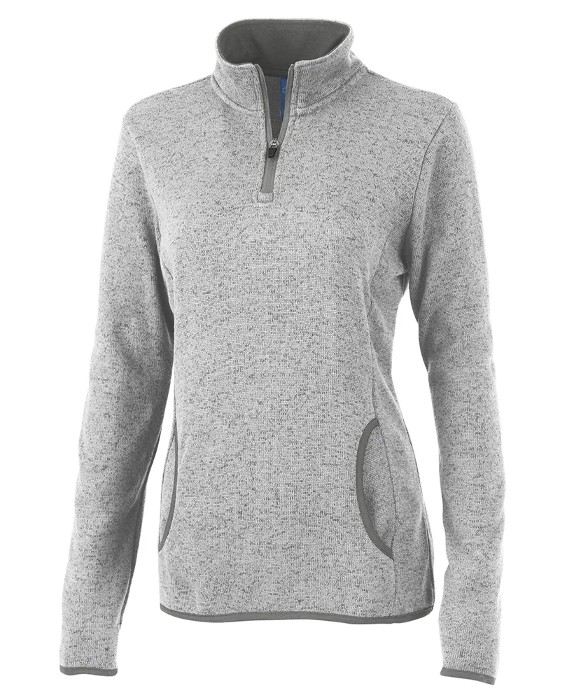 WOMEN'S HEATHERED FLEECE PULLOVER