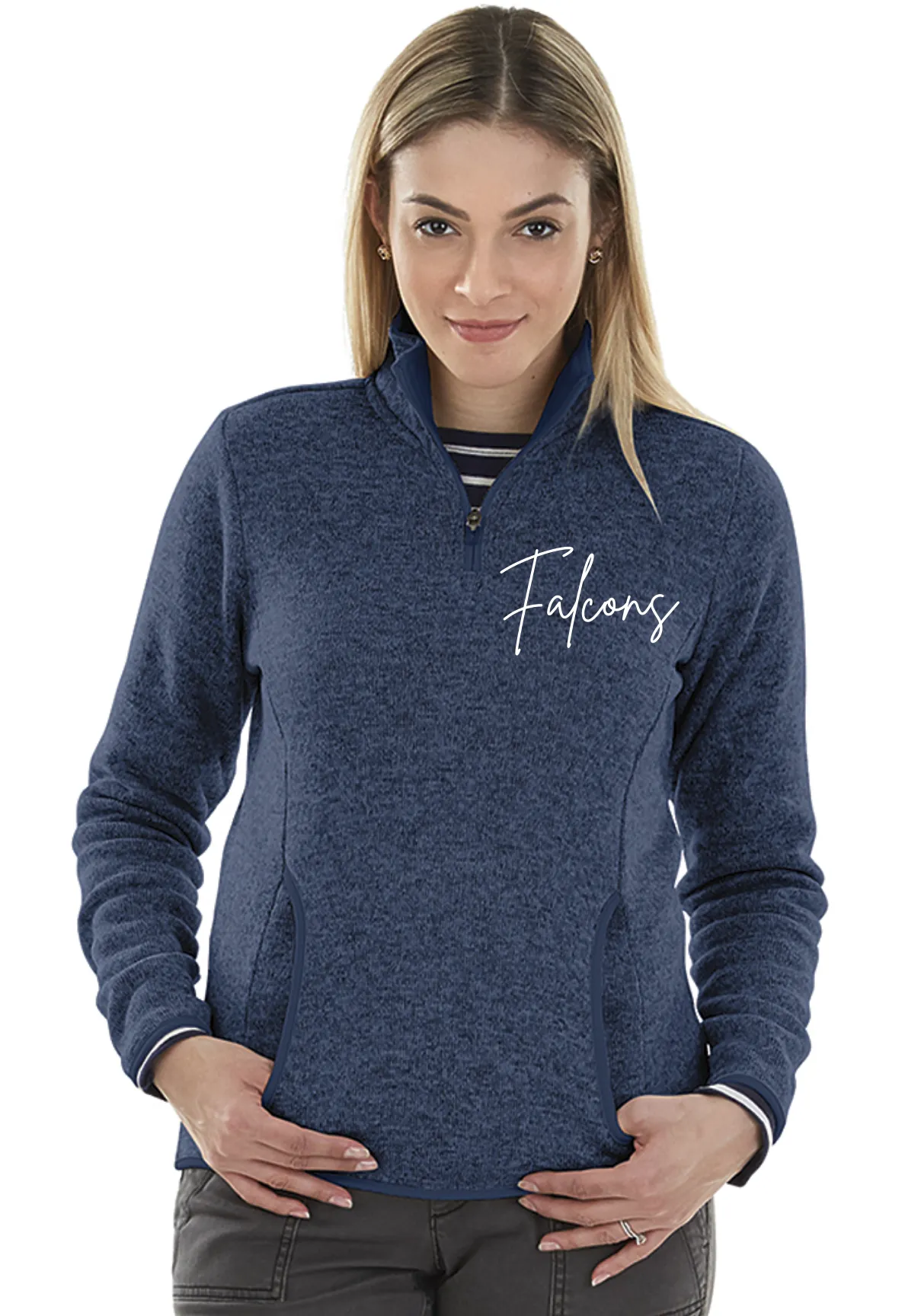 WOMEN'S HEATHERED FLEECE PULLOVER