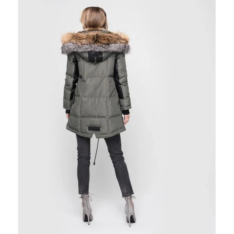 Women's Nicole Benisti Chelsea Coat - Military/Gold/Grey