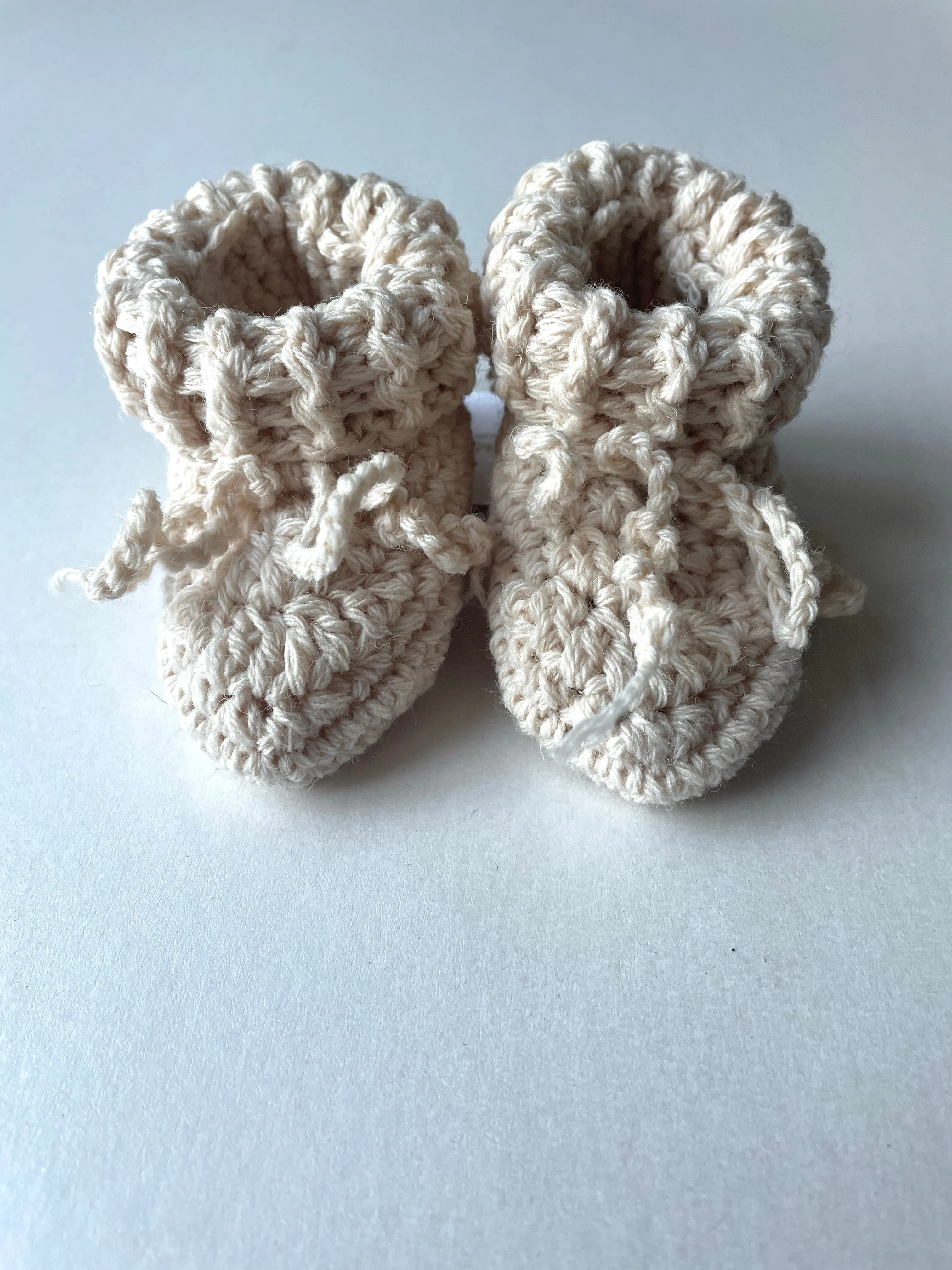 Wool baby booties