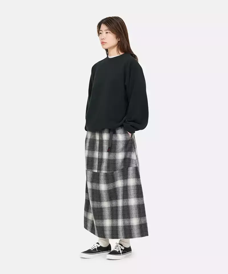 Wool Paneled Skirt