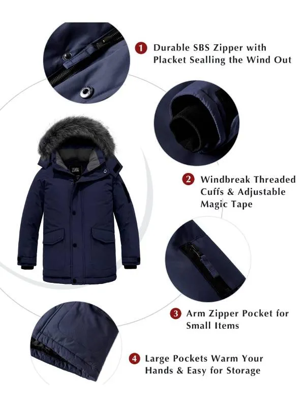 ZSHOW Boy's Hooded Winter Padded Coat